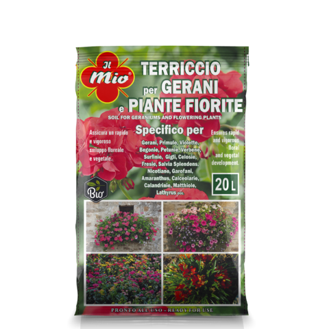 Specific Potting Soil for Geraniums and Flowering Plants - 20 L 