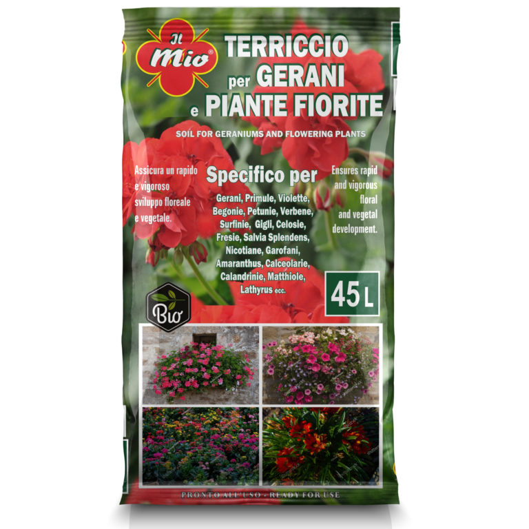 Confezione Specific Potting Soil for Geraniums and Flowering Plants - Euroterriflora